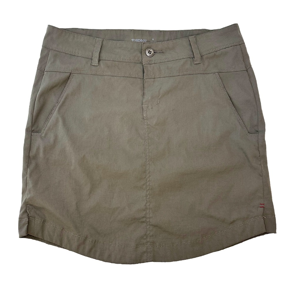 TOAD&CO Metrolite Casual Mini Skirt • 6 • tan brown • gorpcore athleisure